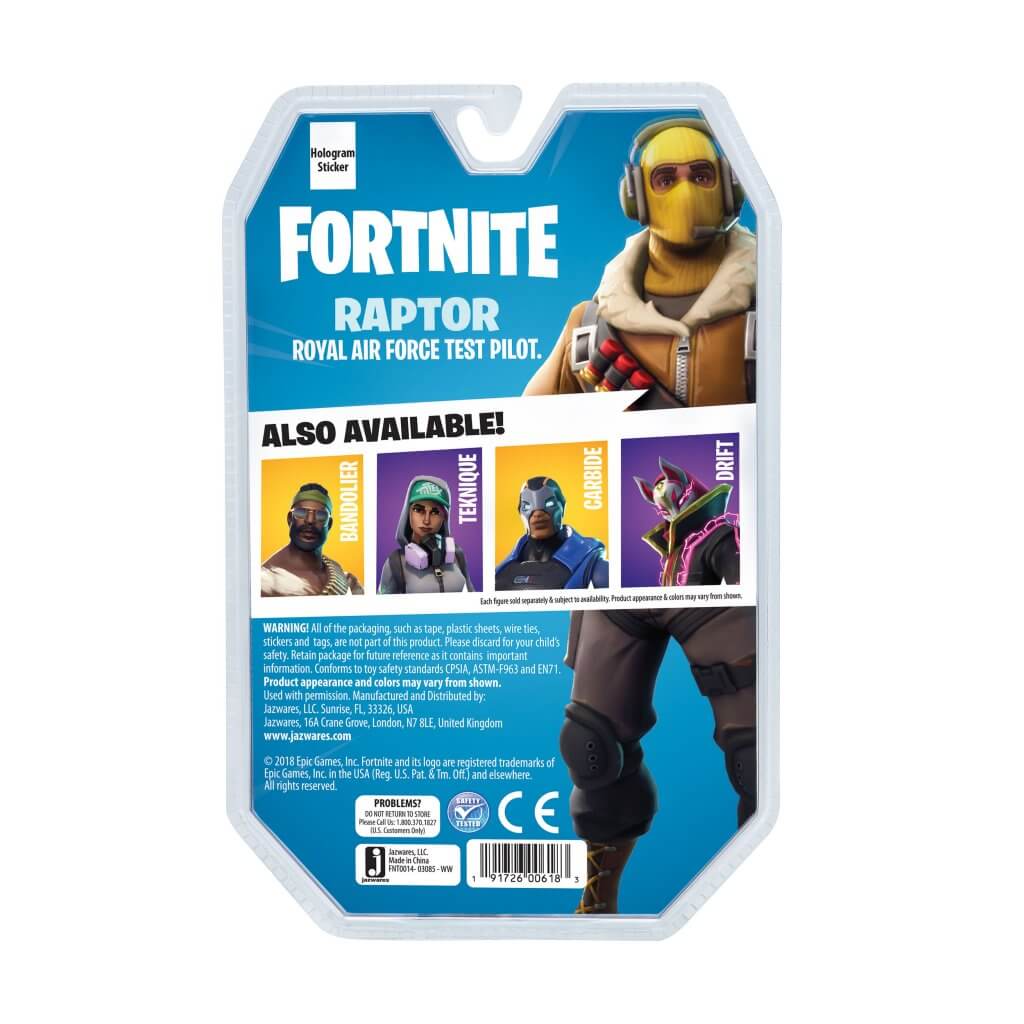 Fortnite Raptor 4" Solo Mode Figure Pack - 0