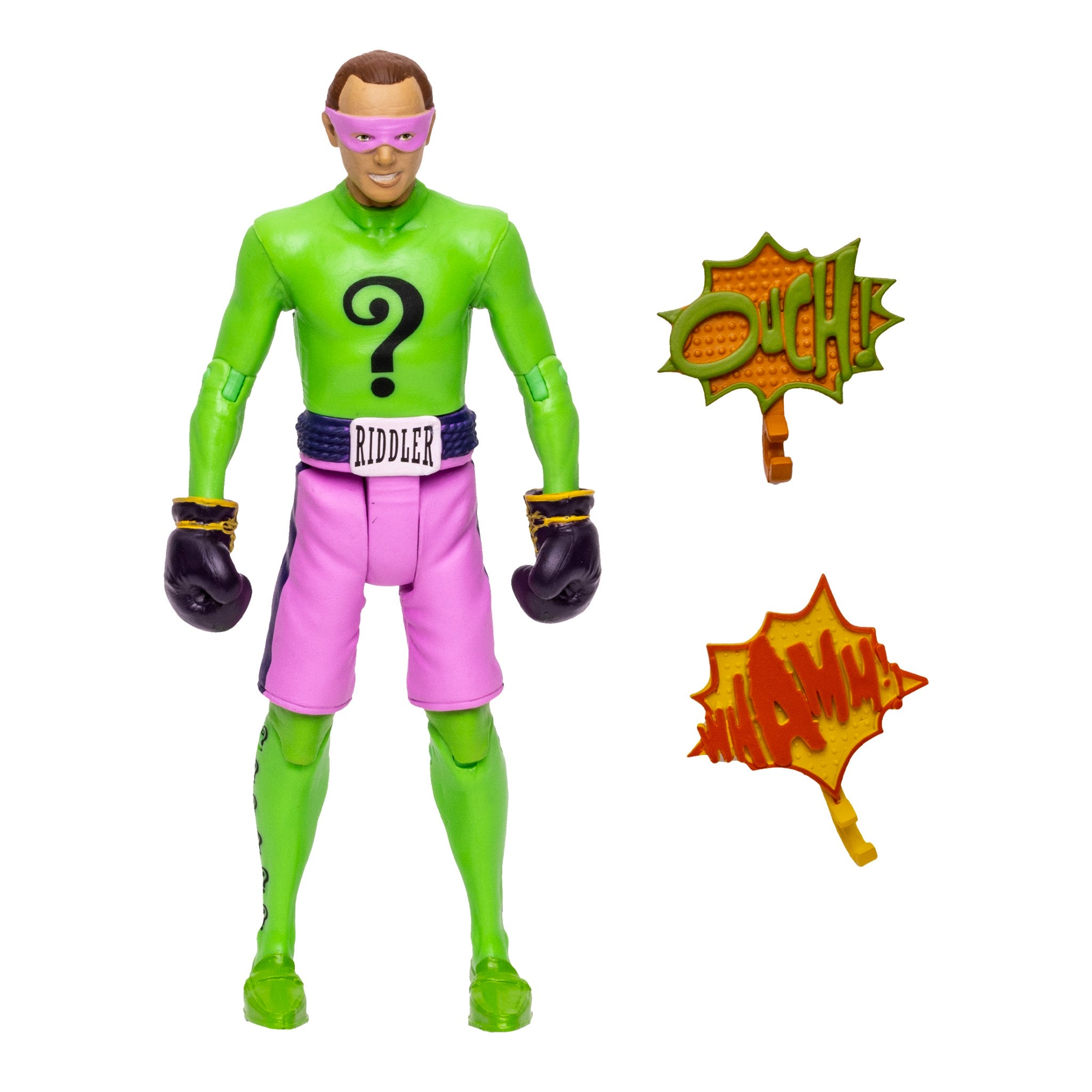 DC Retro Batman Classic TV Series 1966 Riddler Boxing Gloves 6" - McFarlane Toys - 0