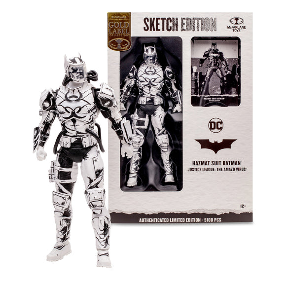DC Multiverse Sketch Edition Hazmat Suit Batman Gold Label