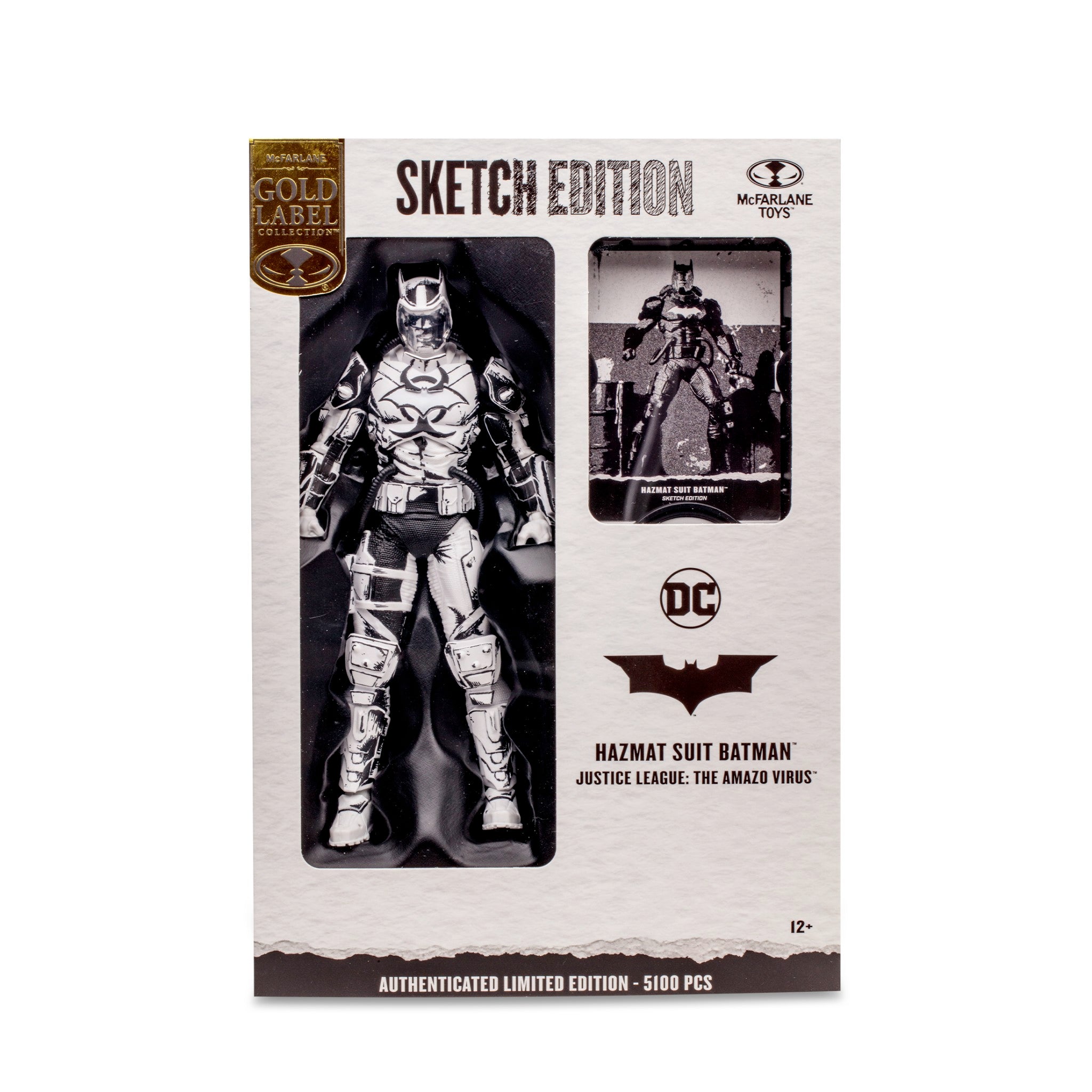 DC Multiverse Sketch Edition Hazmat Suit Batman Gold Label