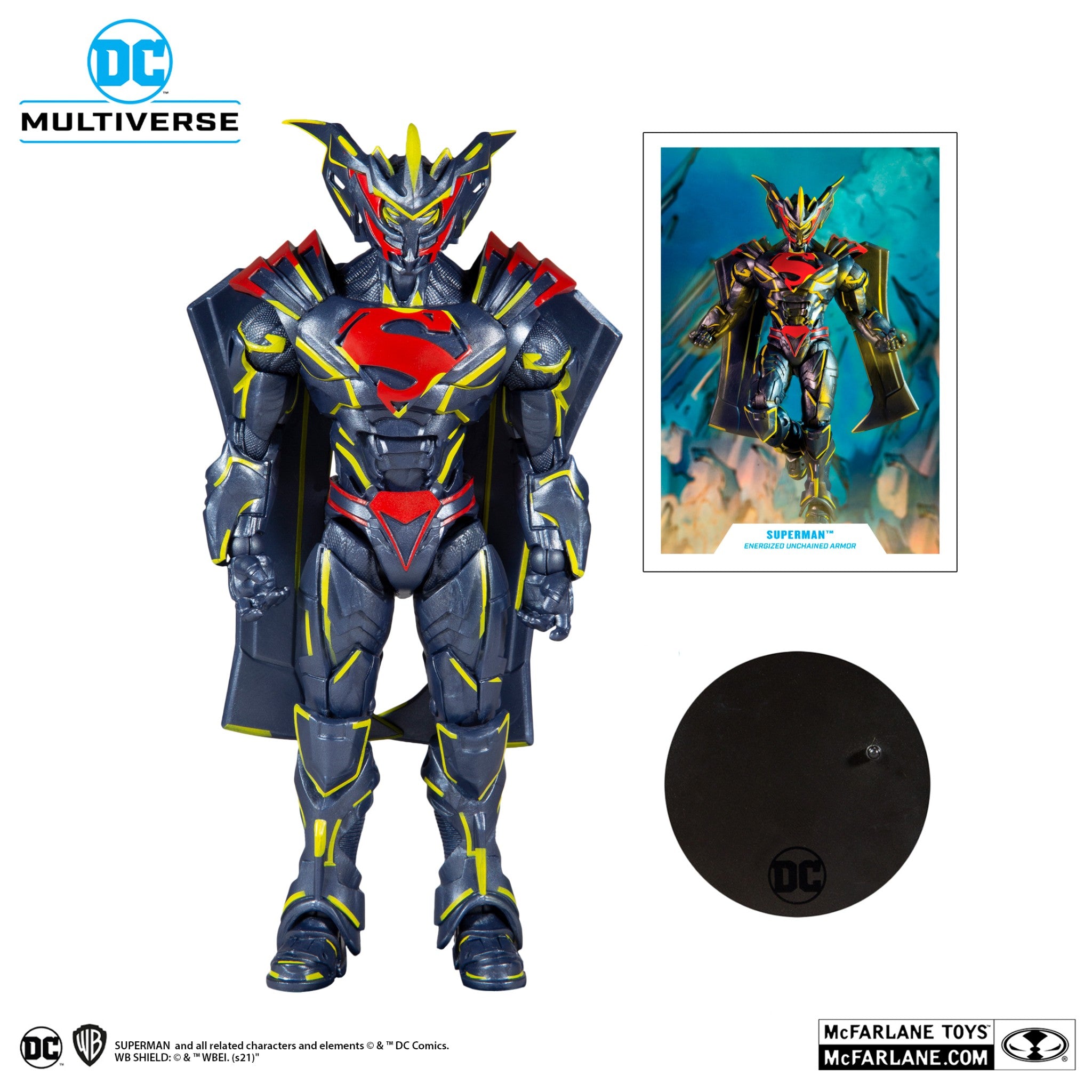 DC Multiverse Superman Energized Unchained Armor Gold Label - McFarlane Toys