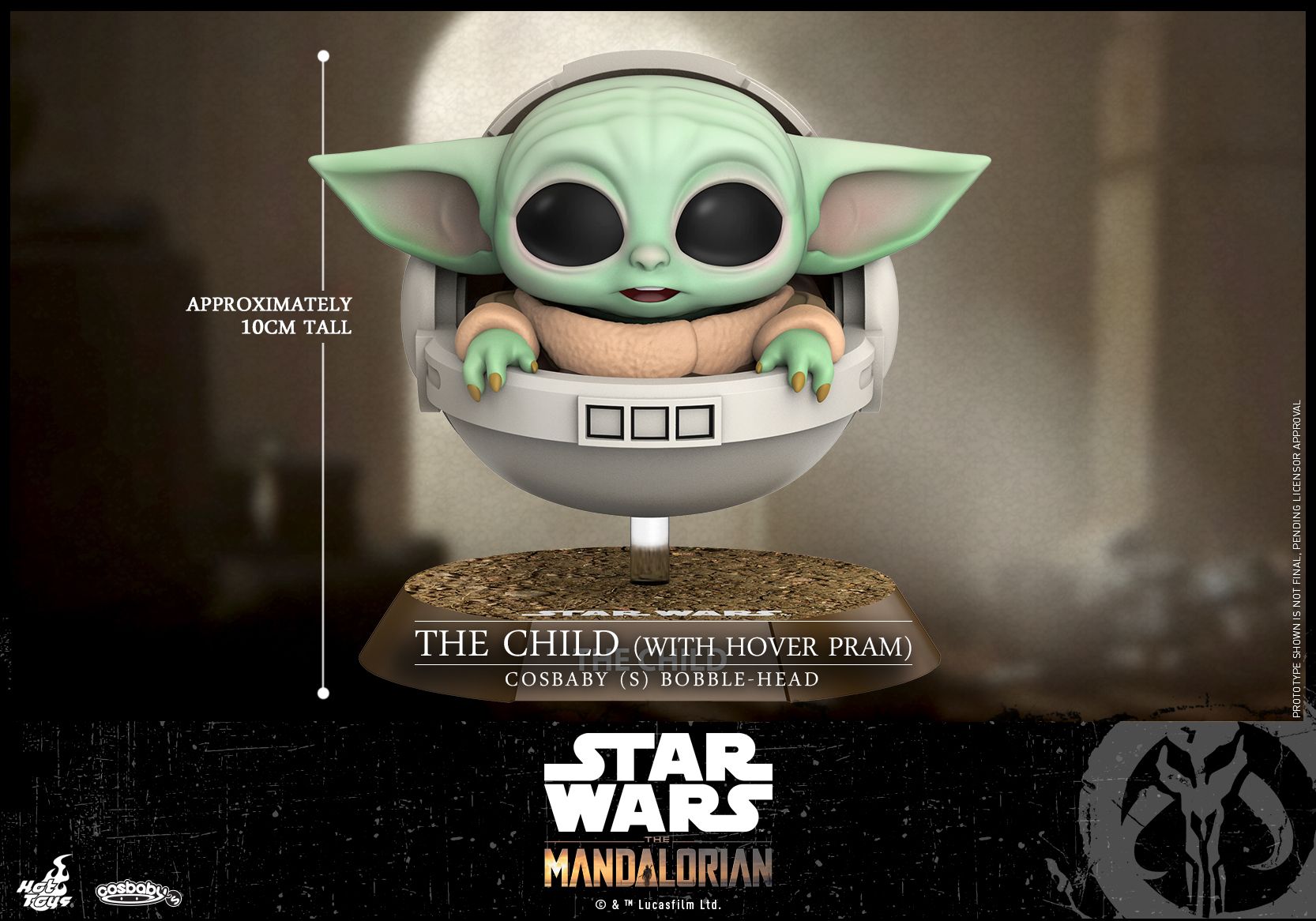 Star Wars The Mandalorian Cosbaby - The Child with Hover Pram