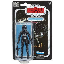 Star Wars 40th Anniversary Empire Strikes Back Black 6" Series Tie Fighter Pilot