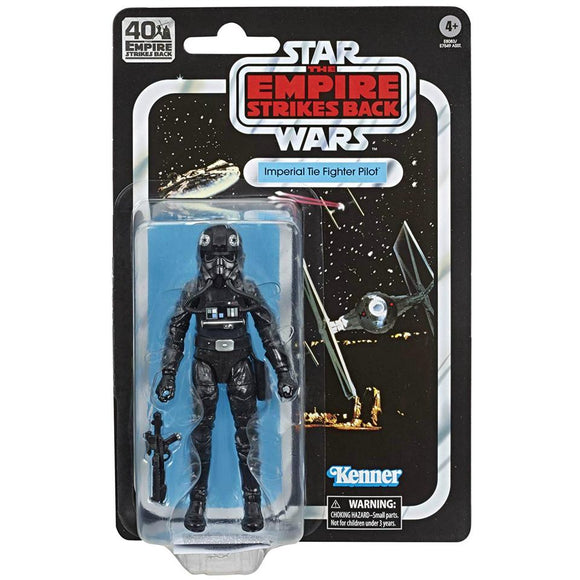 Star Wars 40th Anniversary Empire Strikes Back Black 6" Series Tie Fighter Pilot