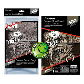 Ultra PRO Current Size Acid-Free Comic Bags & Backing Boards Bundle - Qty 100