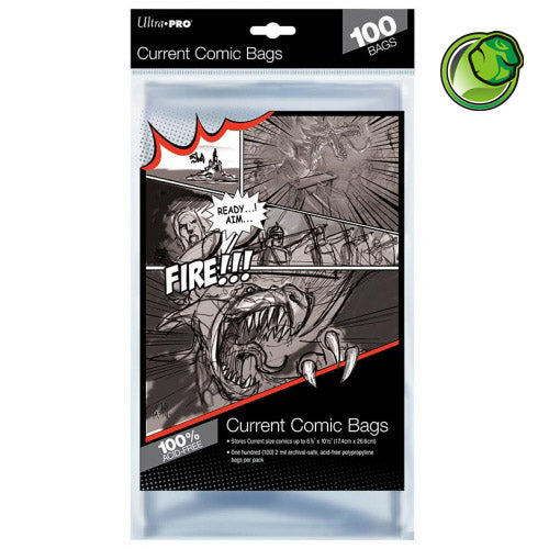 Ultra Pro Current Size Acid-Free Comic Bags - Qty 100