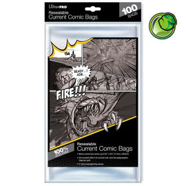 Ultra Pro Current Size Resealable Acid-Free Comic Bags - Qty 100